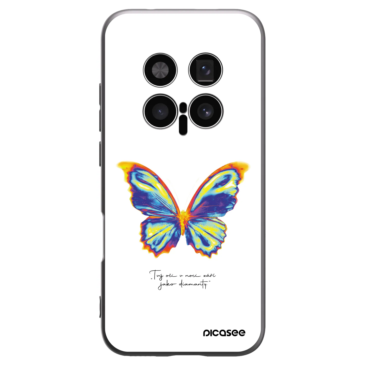 Picasee crna silikonska maskica za Honor Magic8 Pro 5G - Diamanty White