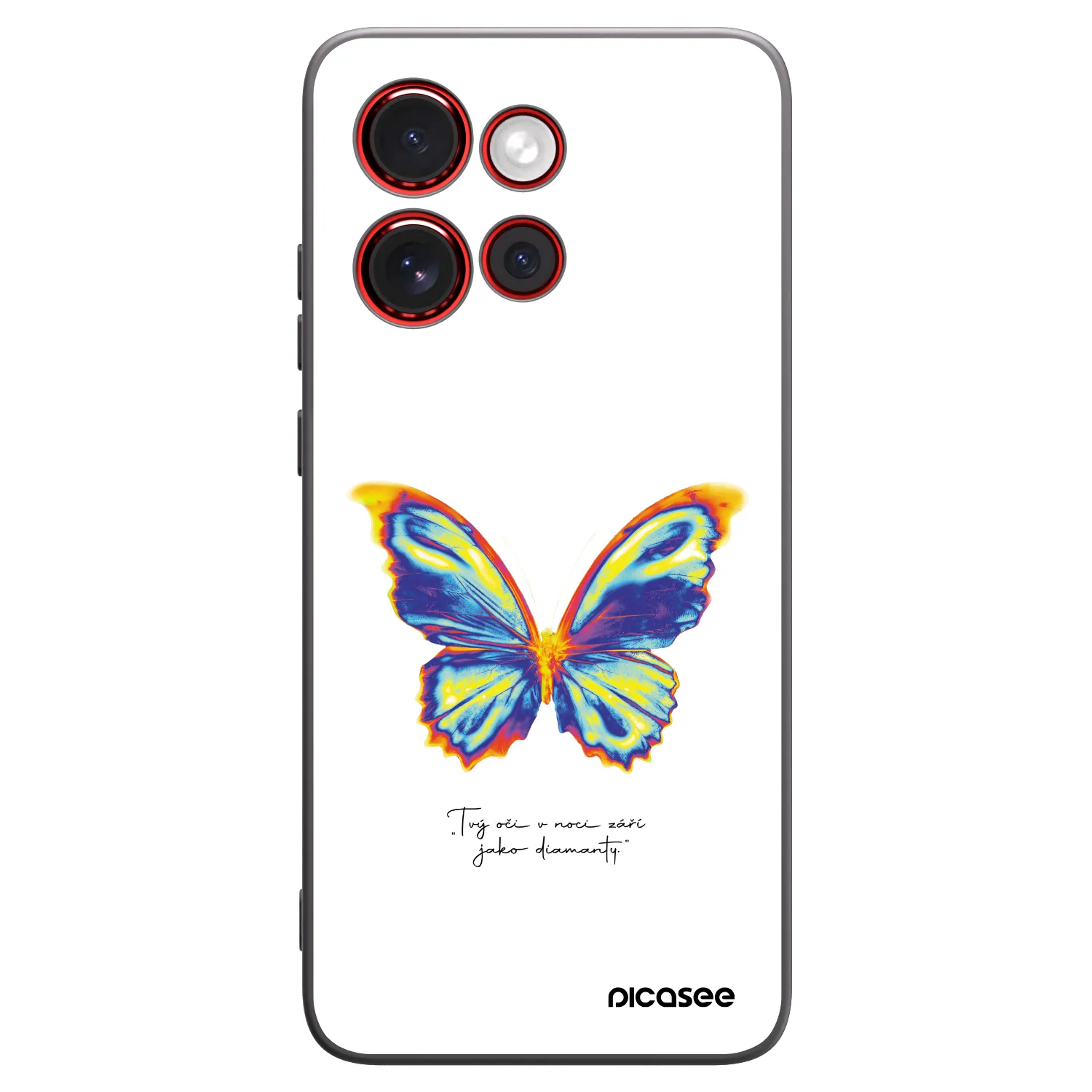 Picasee crna silikonska maskica za Motorola Edge 60 Neo 5G - Diamanty White