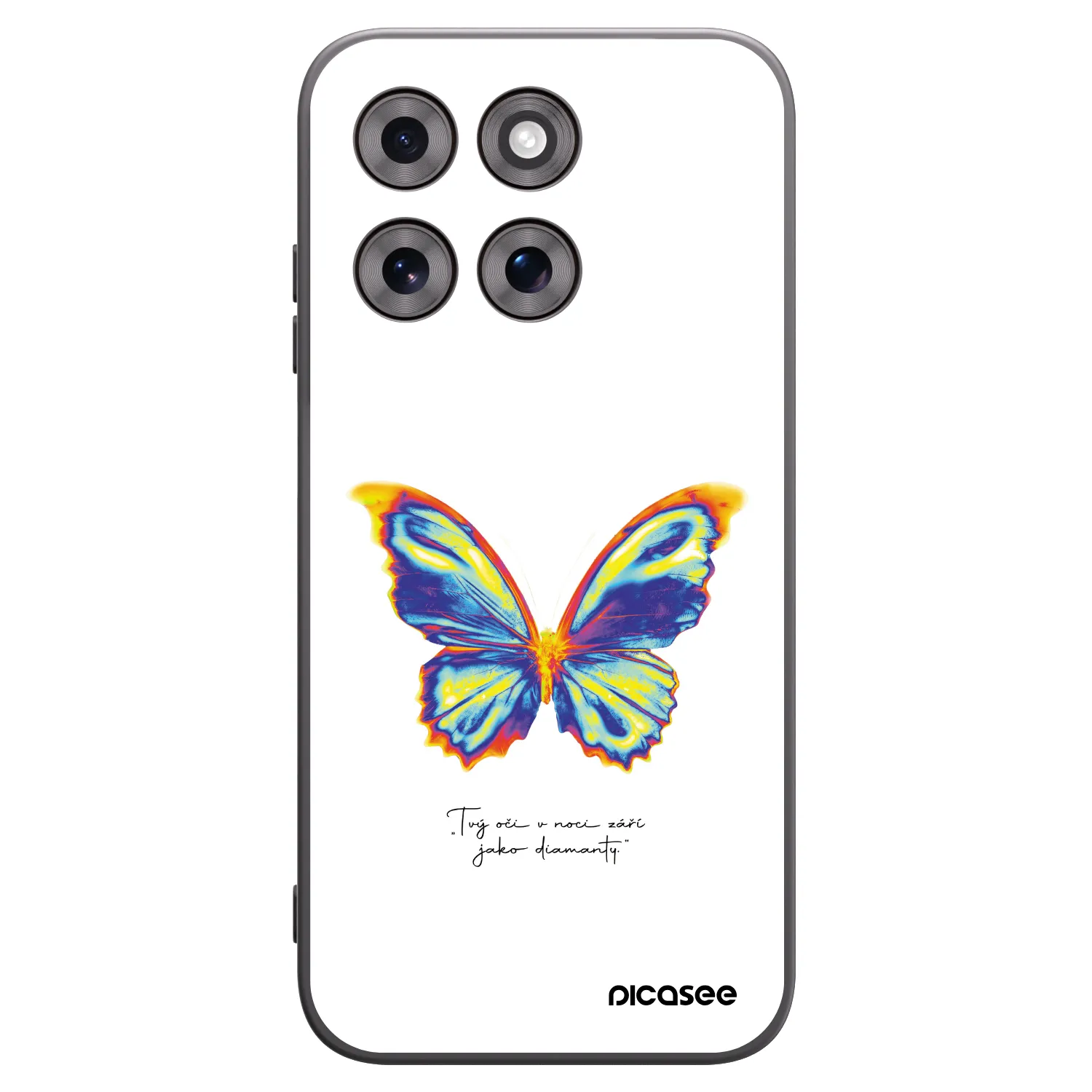 Picasee crna silikonska maskica za Motorola Moto G77 - Diamanty White