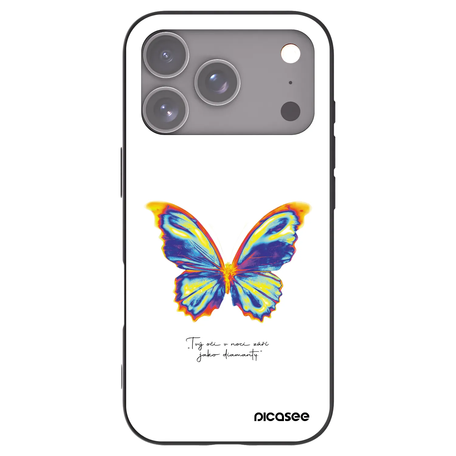 Picasee crna silikonska maskica za Apple iPhone 18 Pro - Diamanty White