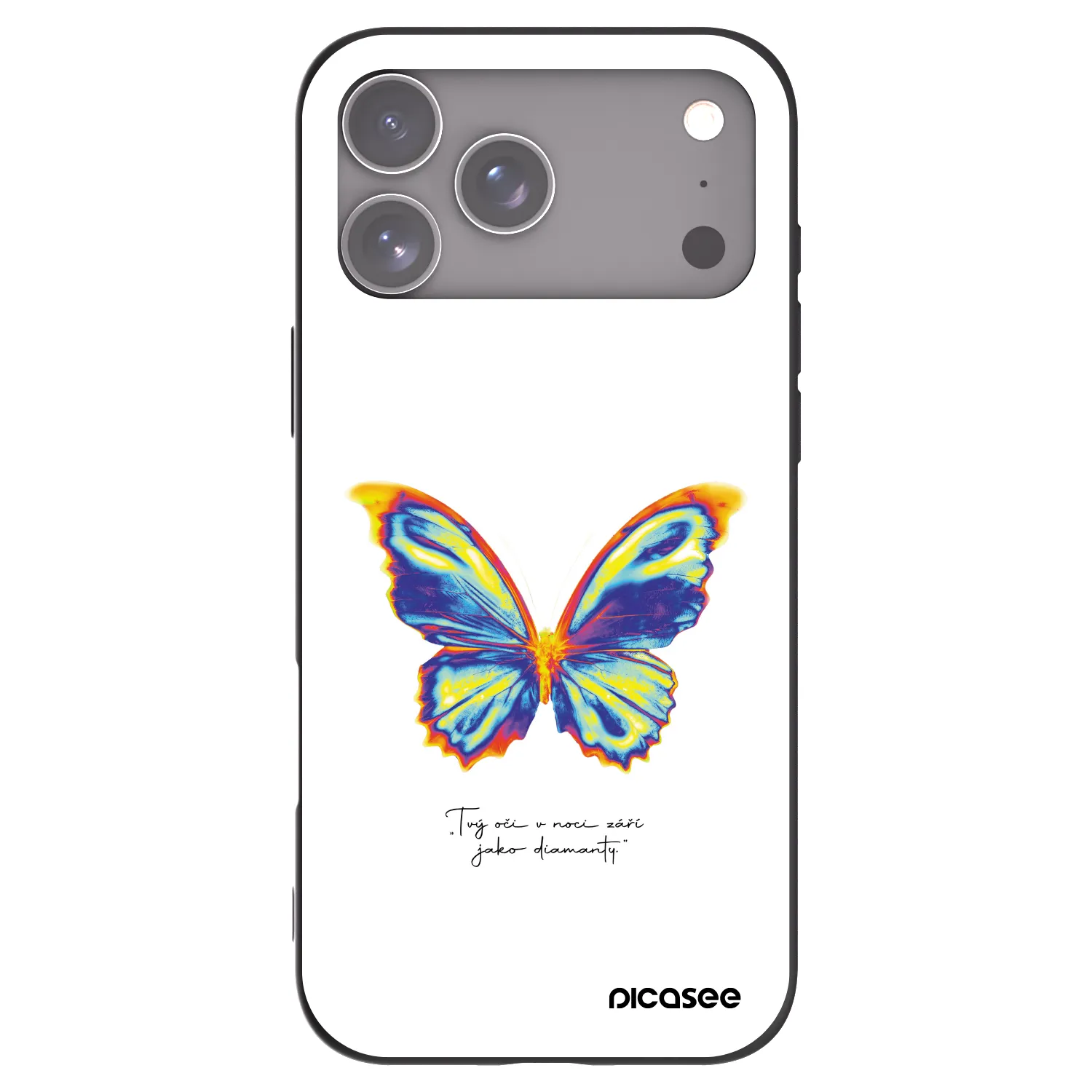 Picasee crna silikonska maskica za Apple iPhone 18 Pro Max - Diamanty White