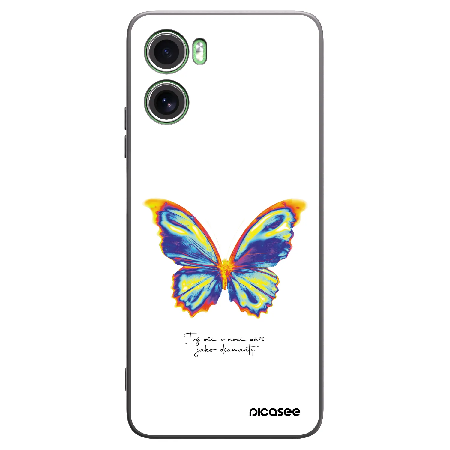 Picasee crna silikonska maskica za Motorola Moto G06 - Diamanty White