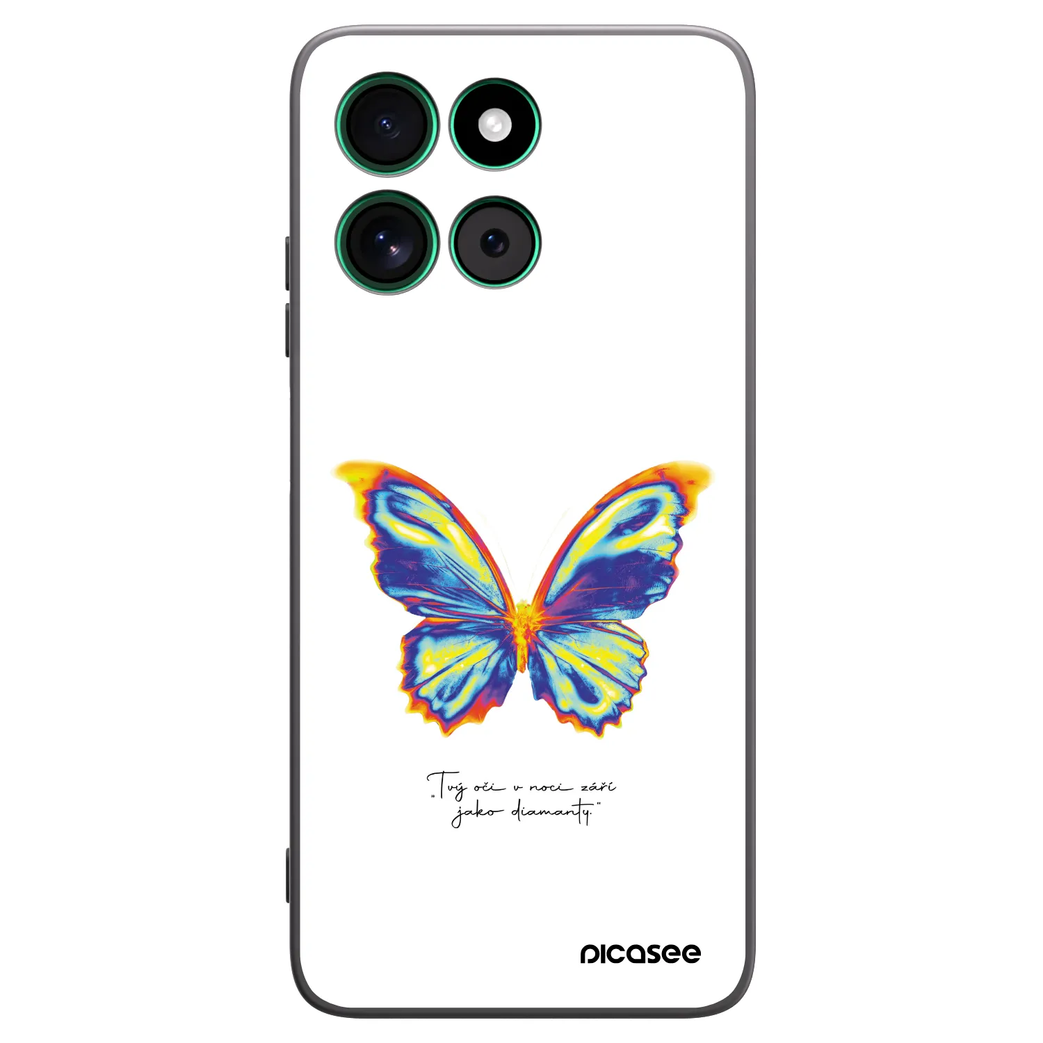 Picasee crna silikonska maskica za Motorola Moto G57 Power - Diamanty White