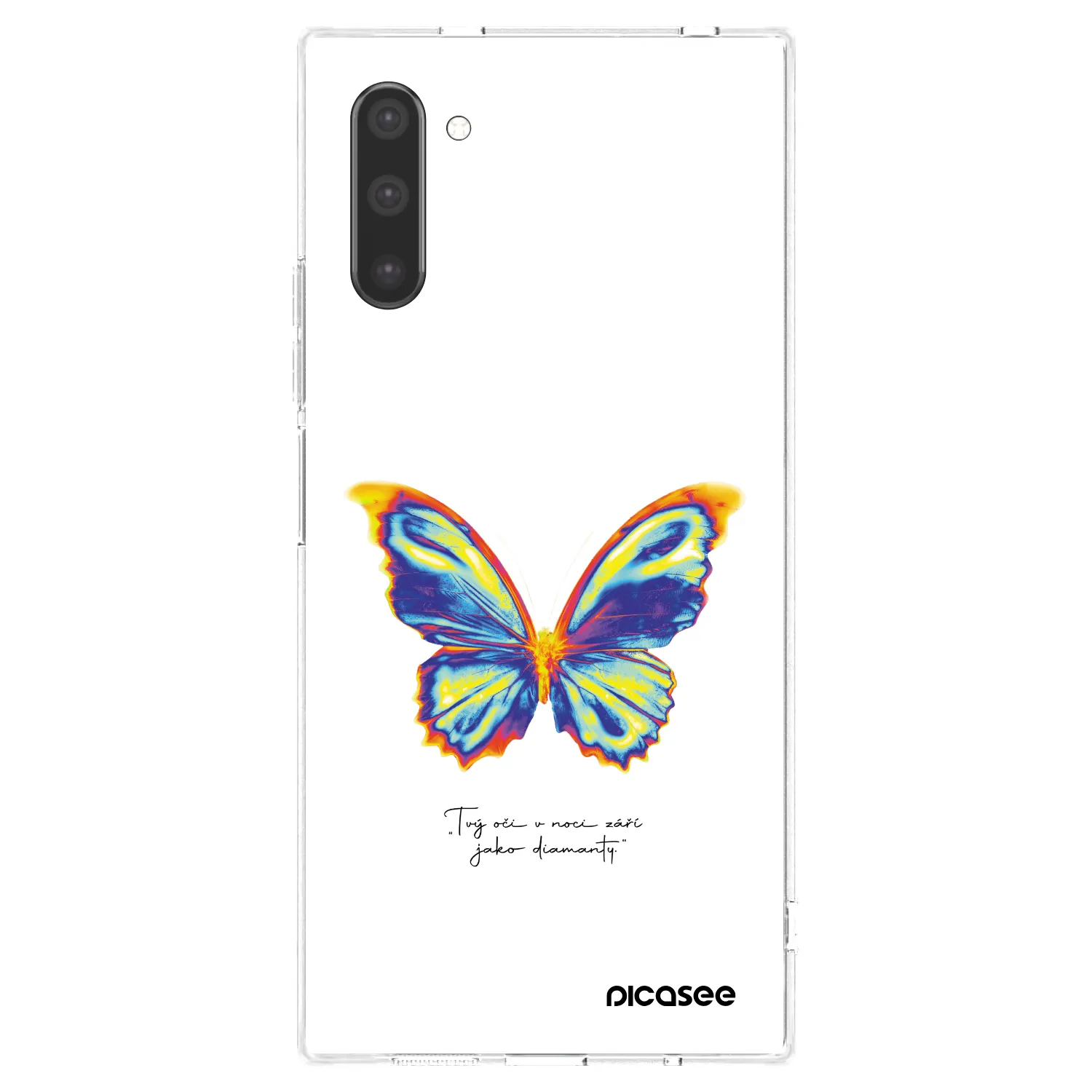 Picasee silikonska prozirna maskica za Samsung Galaxy Note 10 N970F - Diamanty White