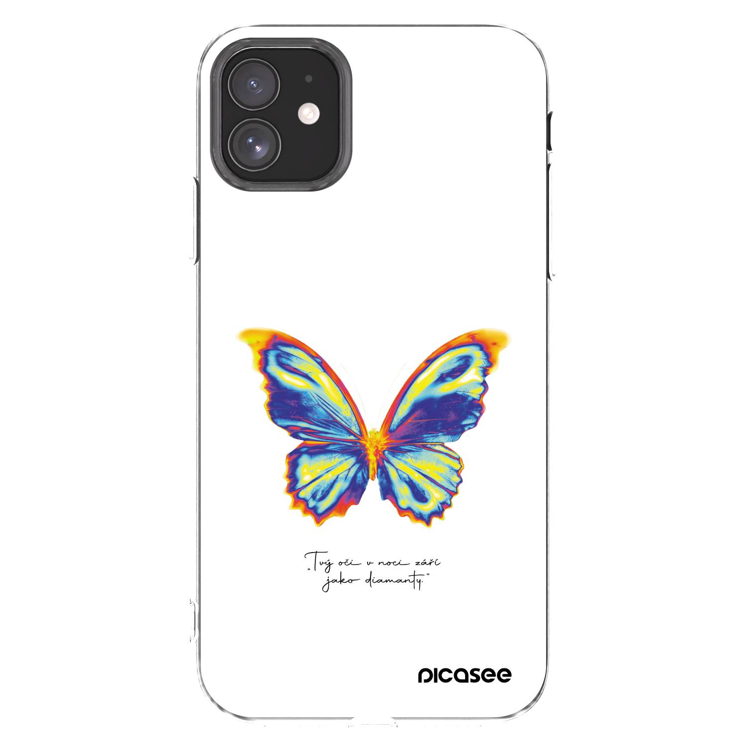 Picasee silikonska prozirna maskica za Apple iPhone 11 - Diamanty White
