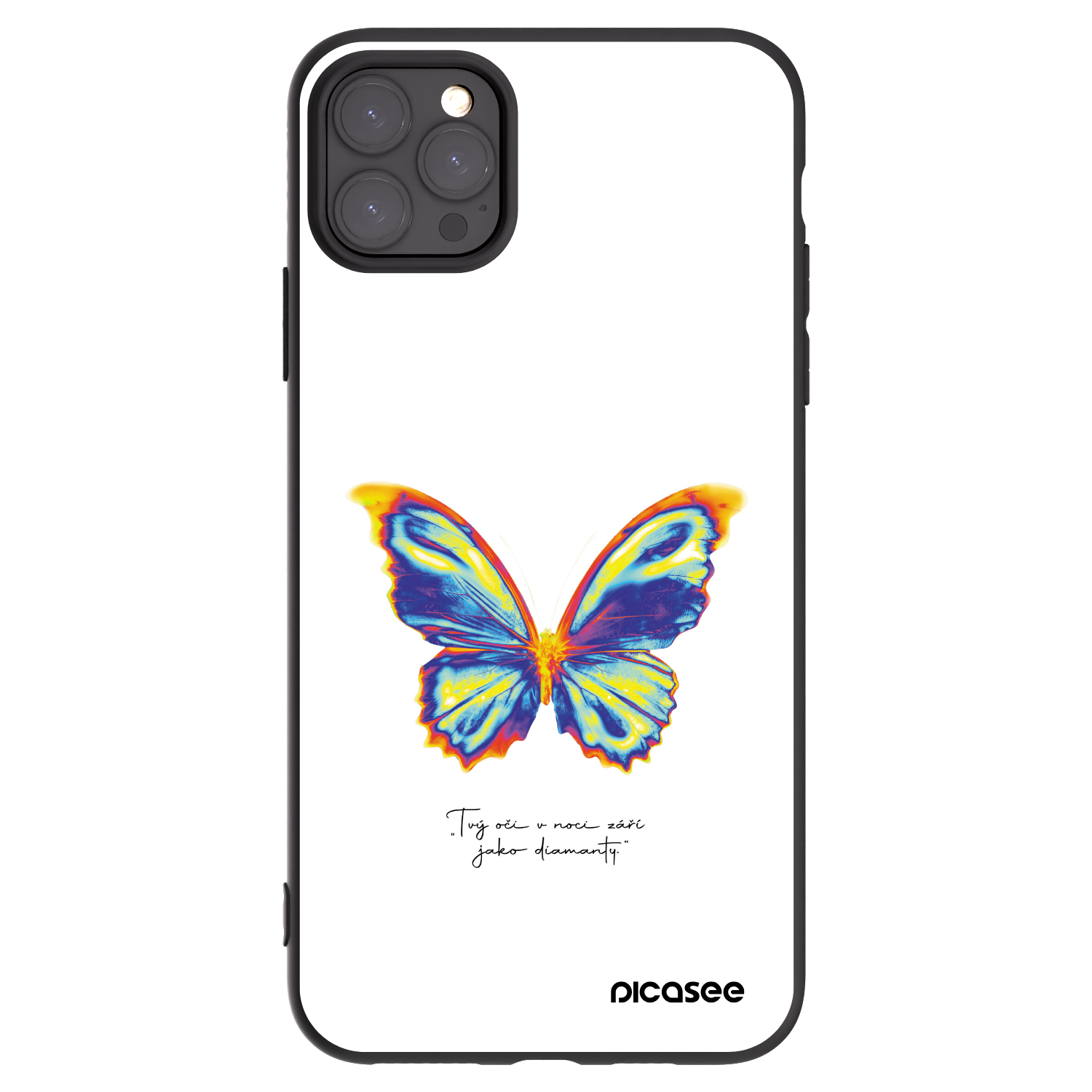 Picasee crna silikonska maskica za Apple iPhone 11 Pro Max - Diamanty White