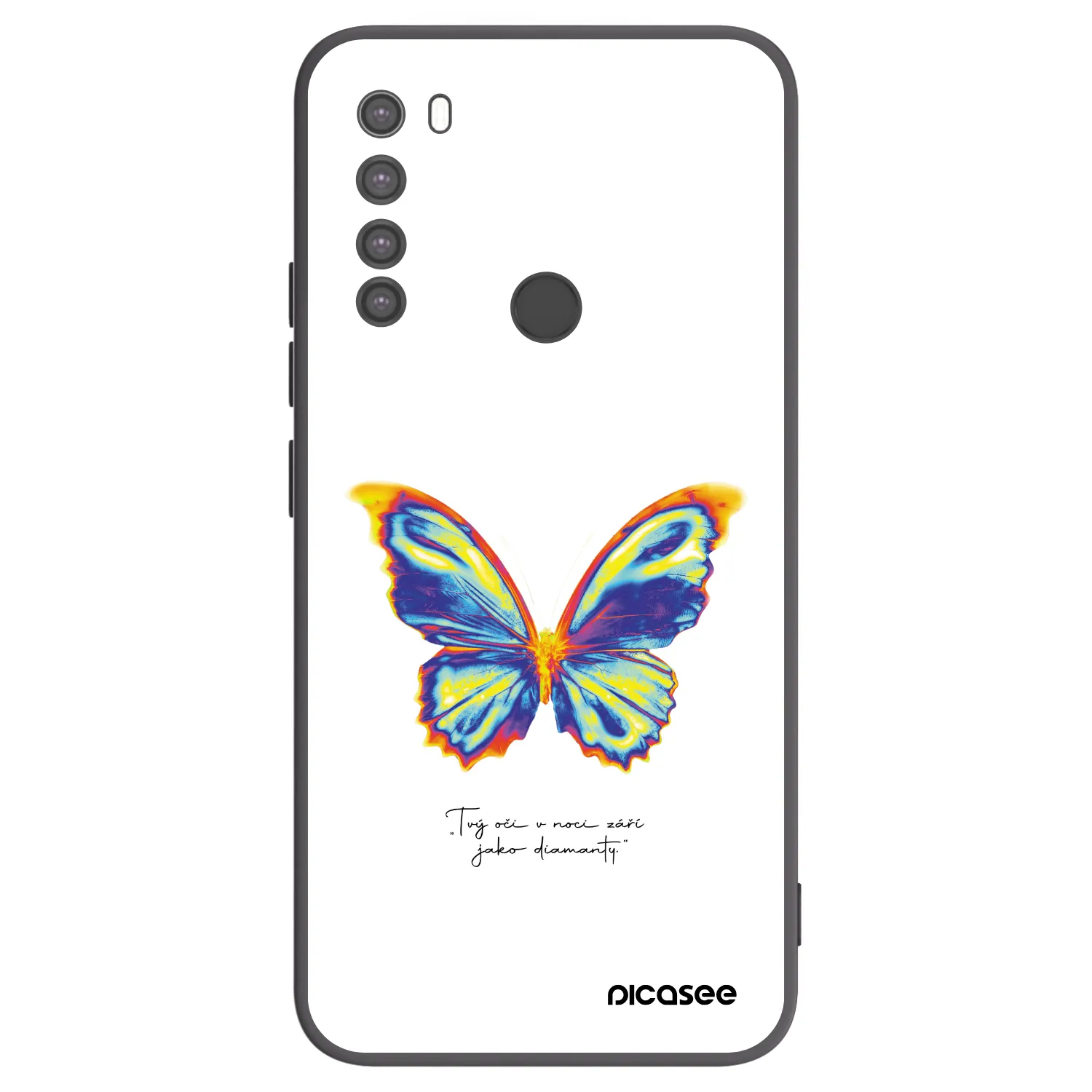 Picasee crna silikonska maskica za Xiaomi Redmi Note 8 - Diamanty White