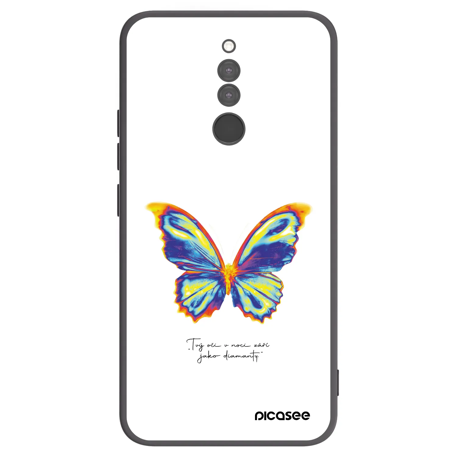 Picasee crna silikonska maskica za Xiaomi Redmi 8 - Diamanty White