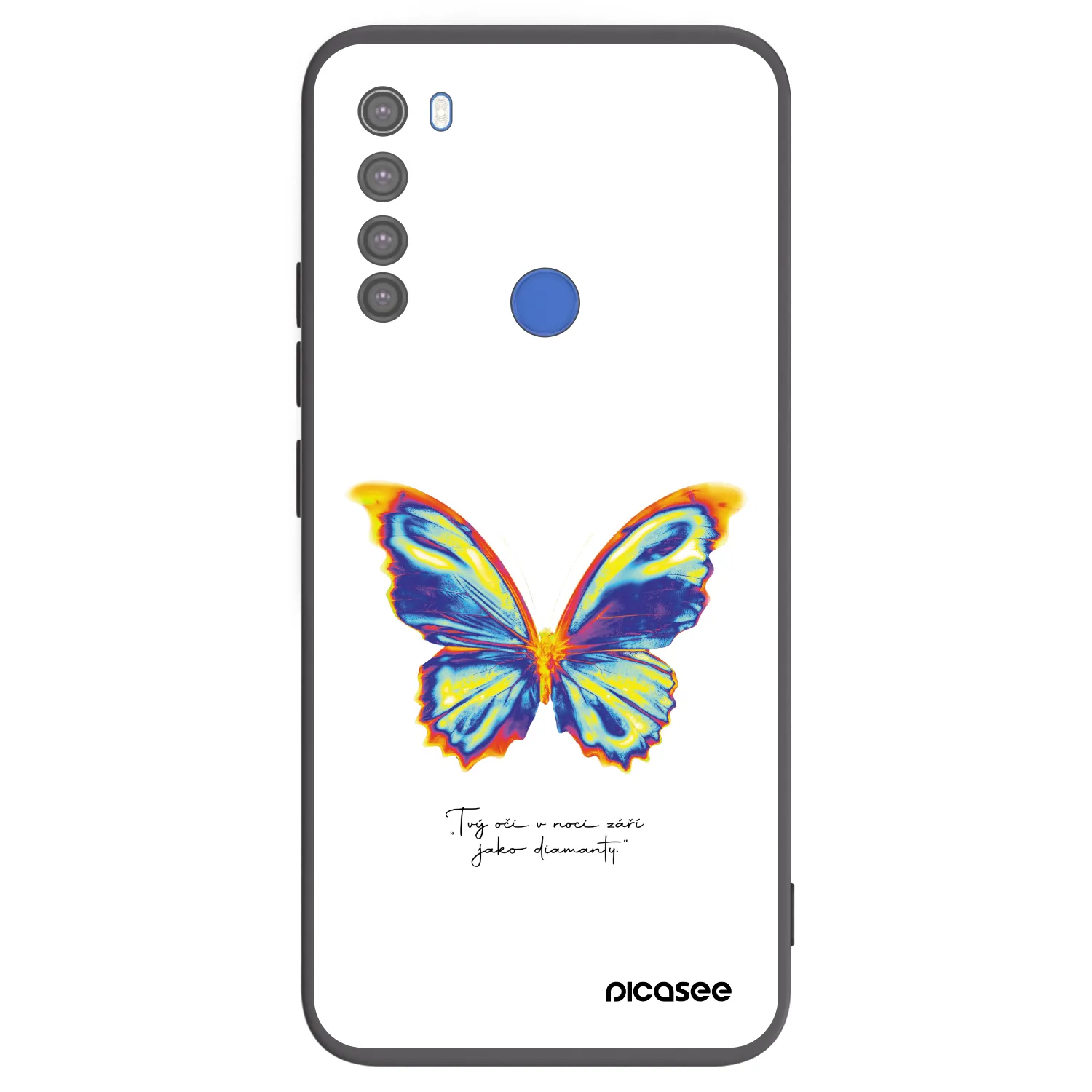 Picasee crna silikonska maskica za Xiaomi Redmi Note 8T - Diamanty White
