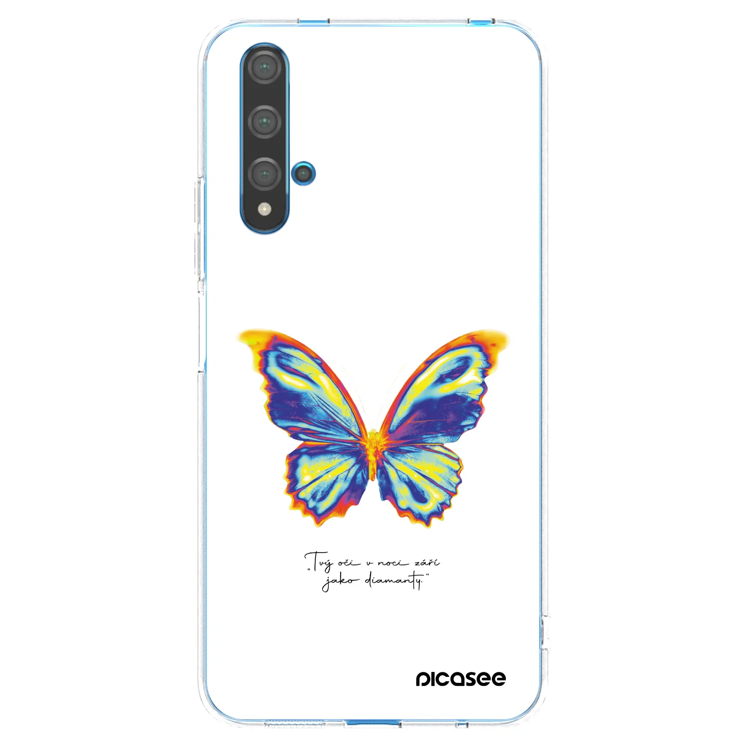 Picasee silikonska prozirna maskica za Huawei Nova 5T - Diamanty White