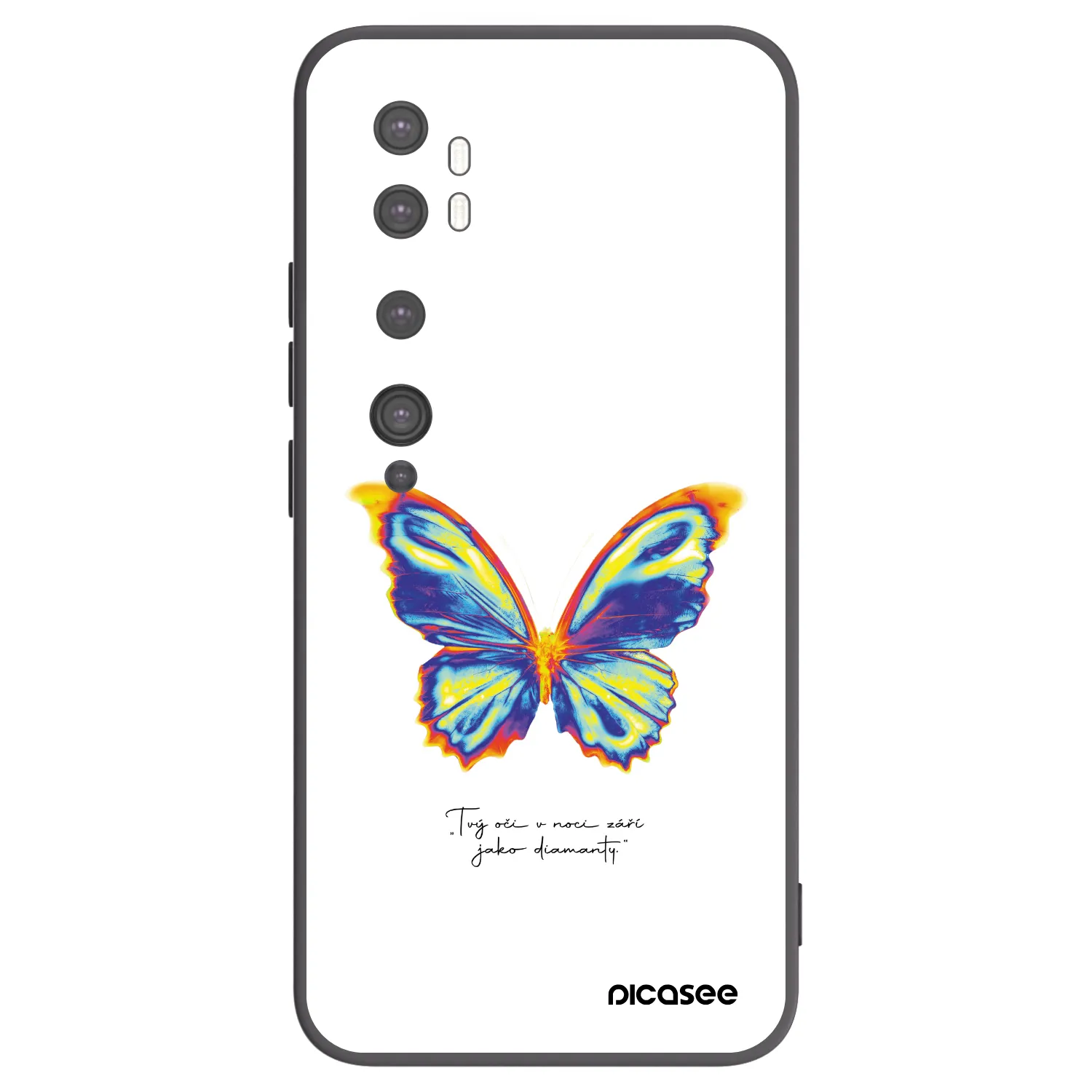 Picasee crna silikonska maskica za Xiaomi Mi Note 10 (Pro) - Diamanty White