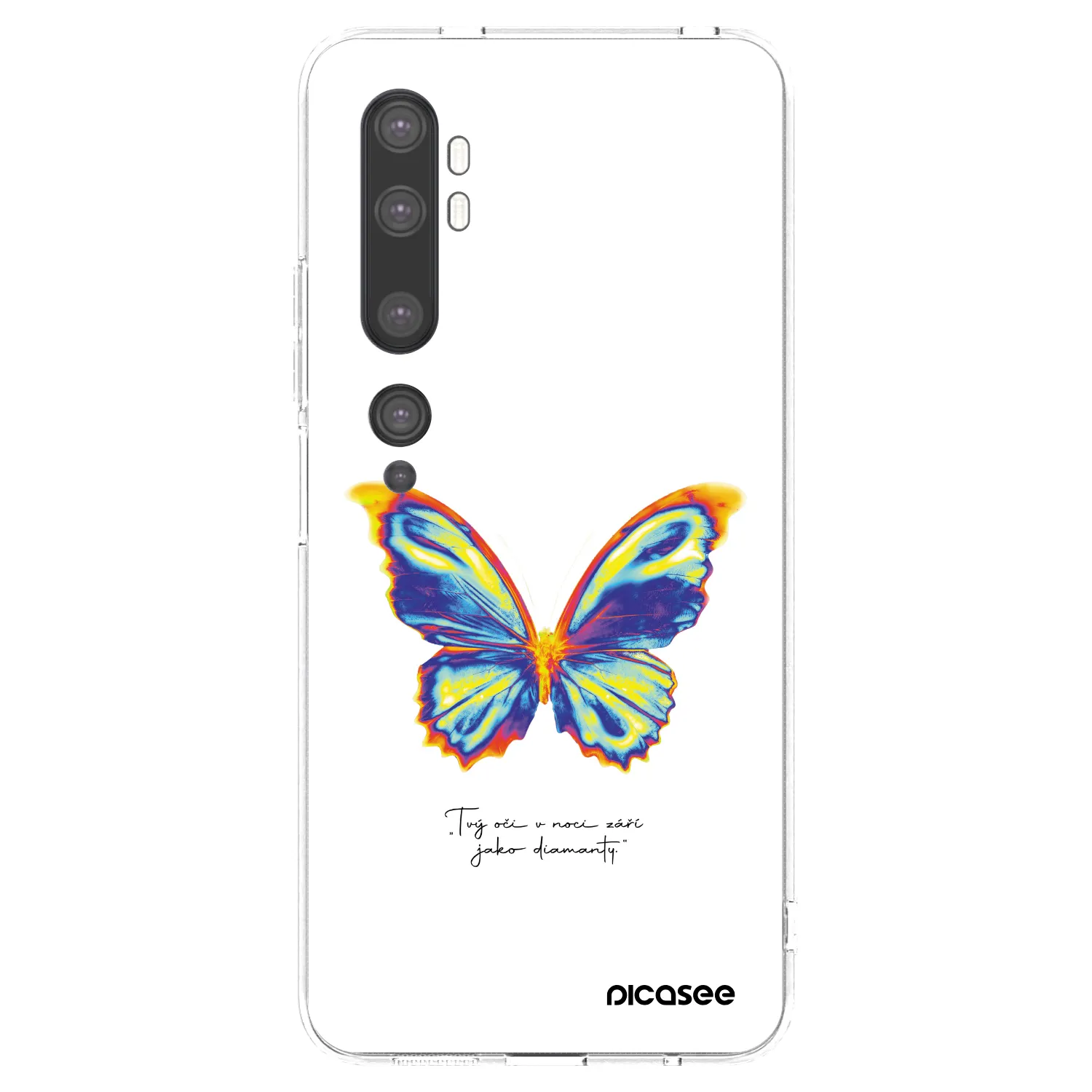 Picasee silikonska prozirna maskica za Xiaomi Mi Note 10 (Pro) - Diamanty White