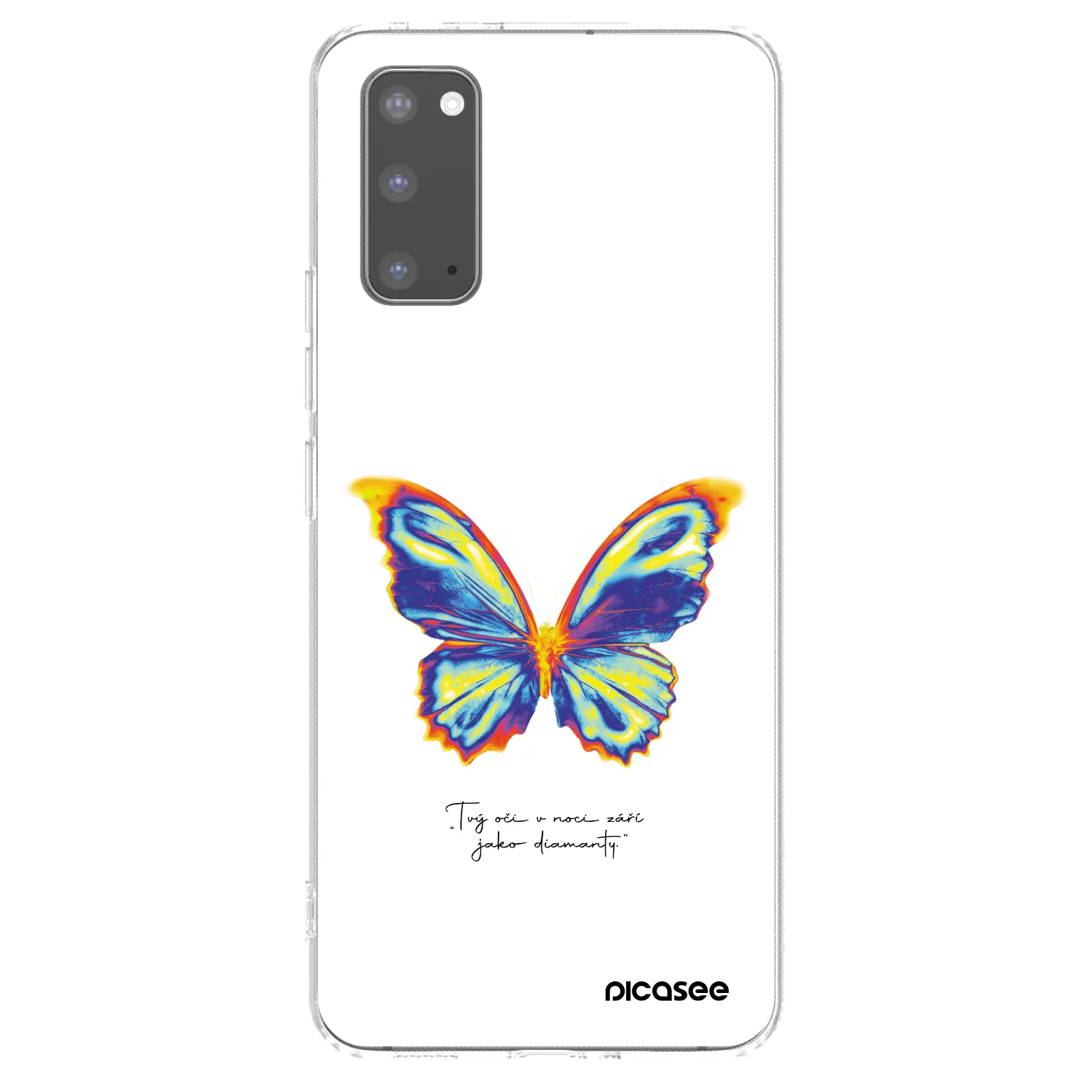Picasee silikonska prozirna maskica za Samsung Galaxy S20 G980F - Diamanty White