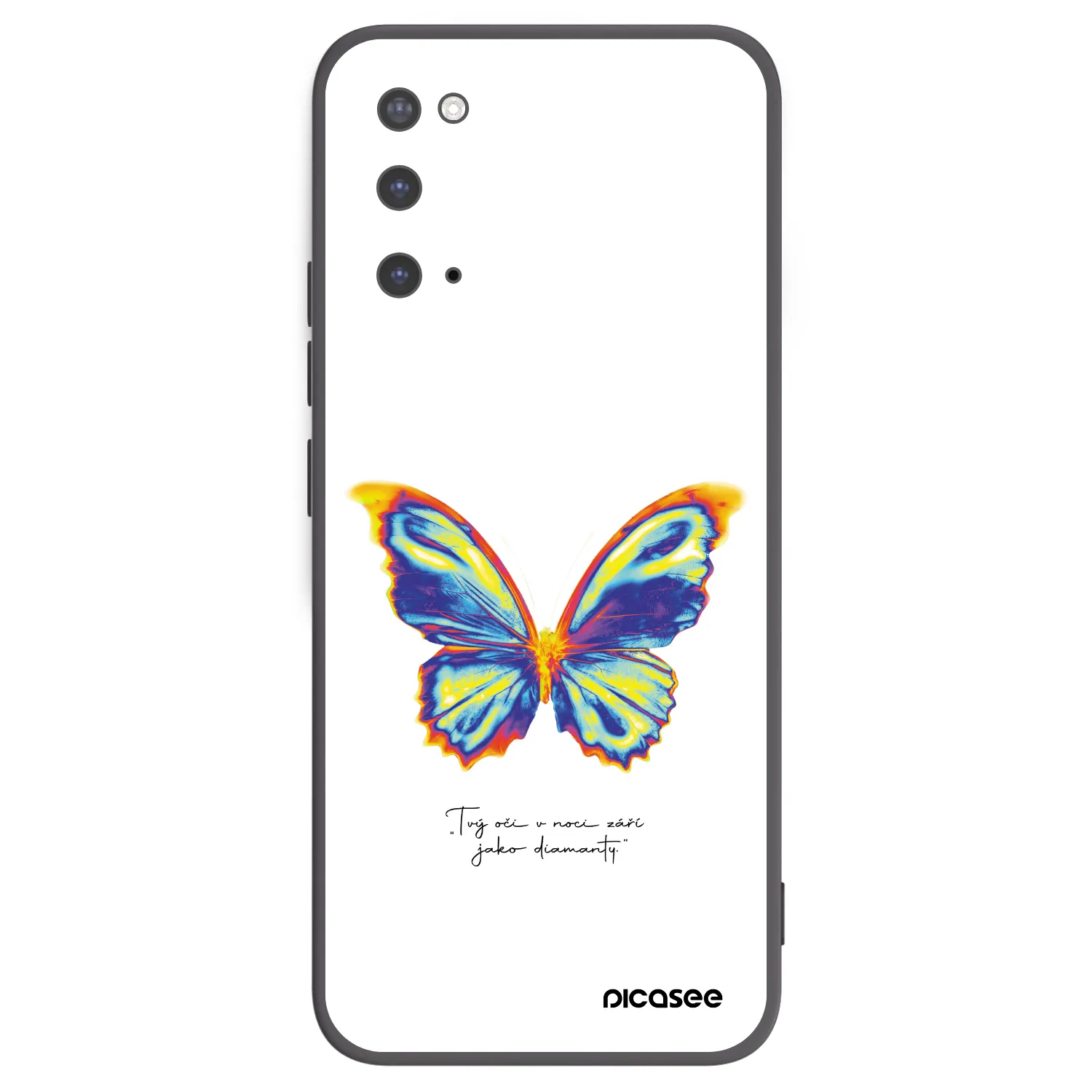 Picasee crna silikonska maskica za Samsung Galaxy S20 G980F - Diamanty White
