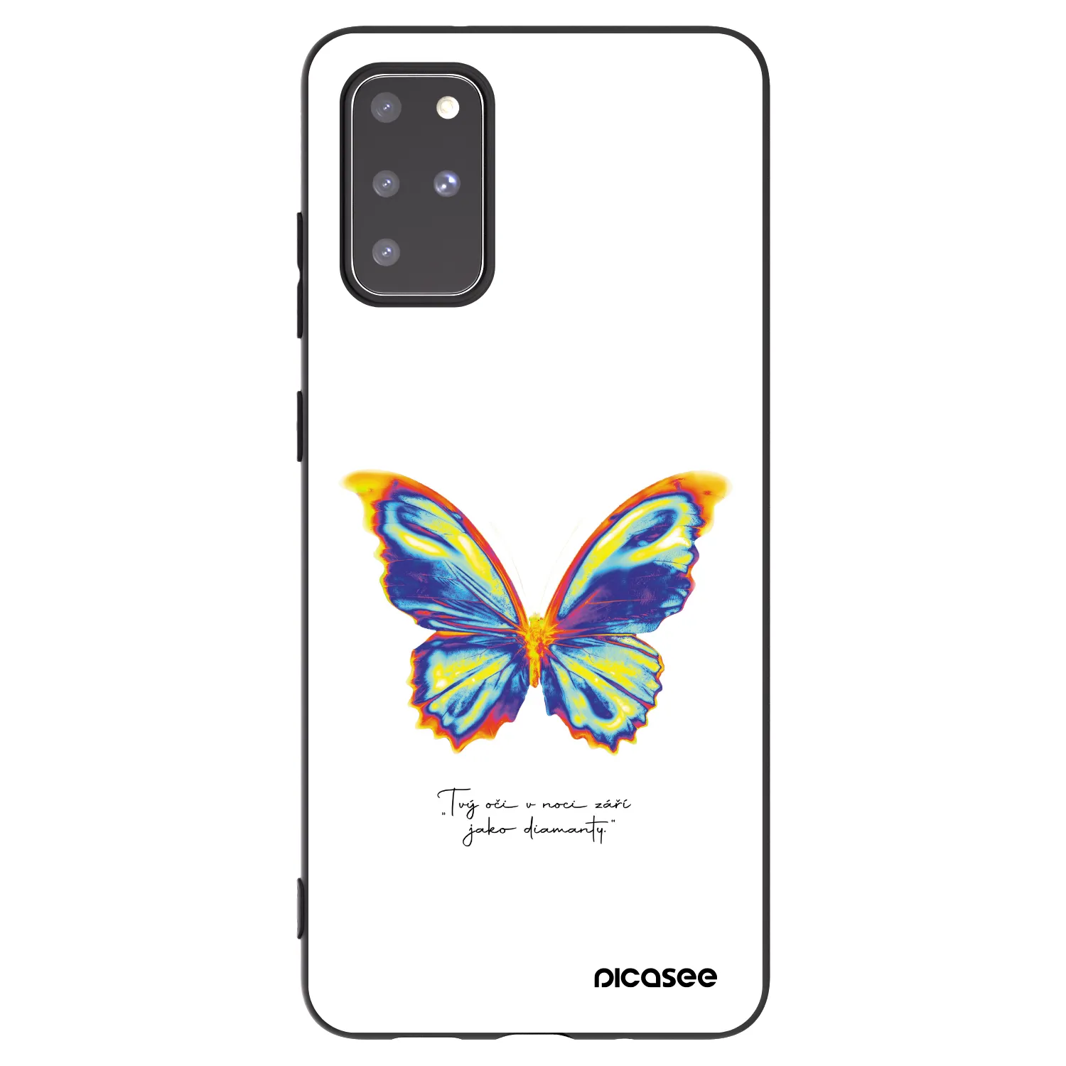 Picasee crna silikonska maskica za Samsung Galaxy S20+ G985F - Diamanty White