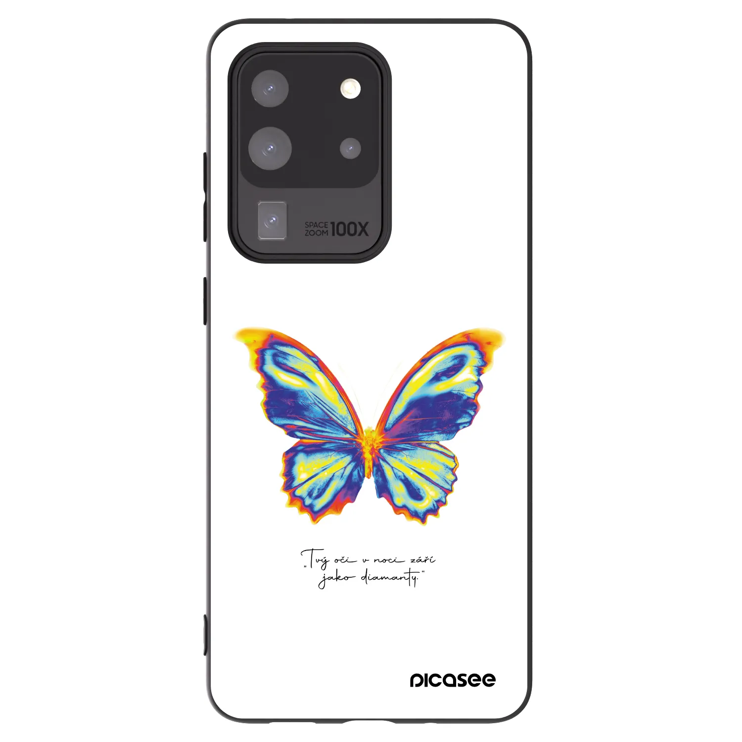 Picasee crna silikonska maskica za Samsung Galaxy S20 Ultra 5G G988F - Diamanty White