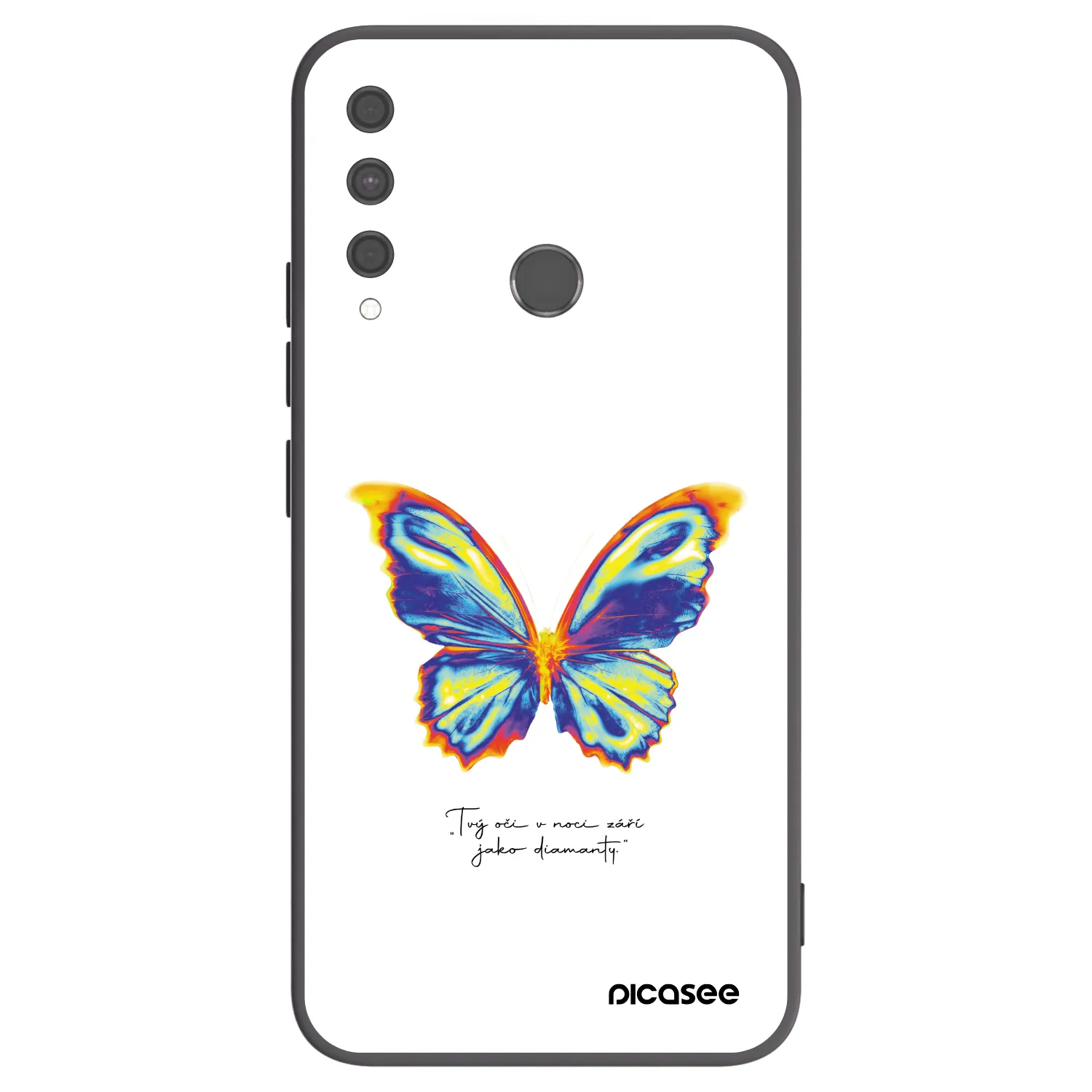 Picasee crna silikonska maskica za Huawei P40 Lite E - Diamanty White