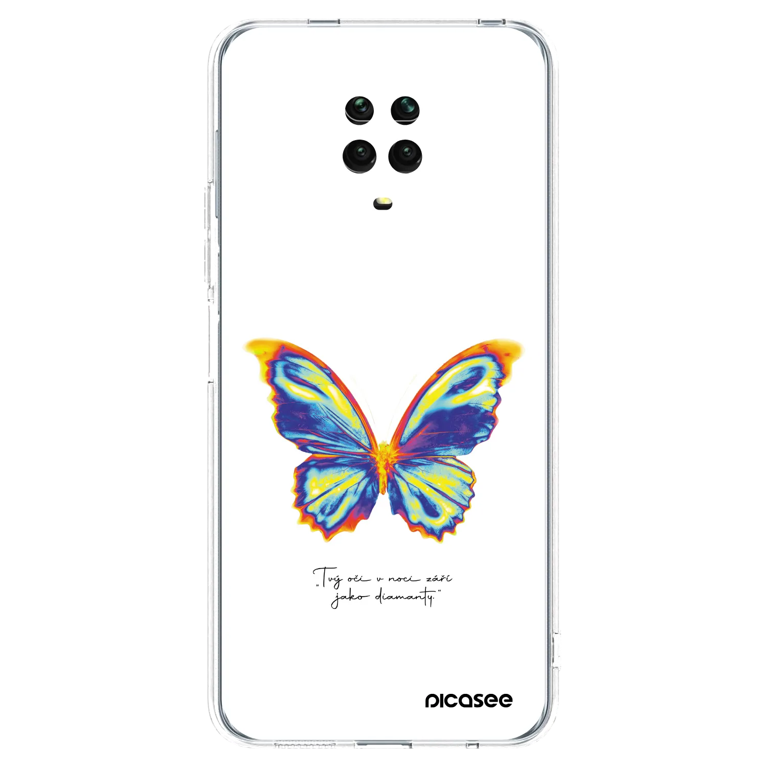 Picasee silikonska prozirna maskica za Xiaomi Redmi Note 9 Pro - Diamanty White
