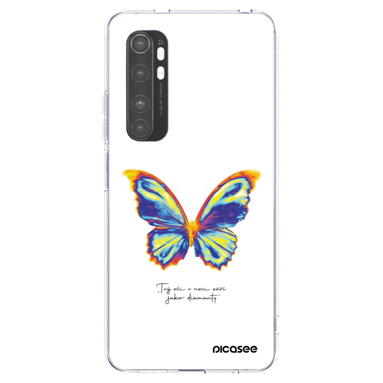 Picasee silikonska prozirna maskica za Xiaomi Mi Note 10 Lite - Diamanty White
