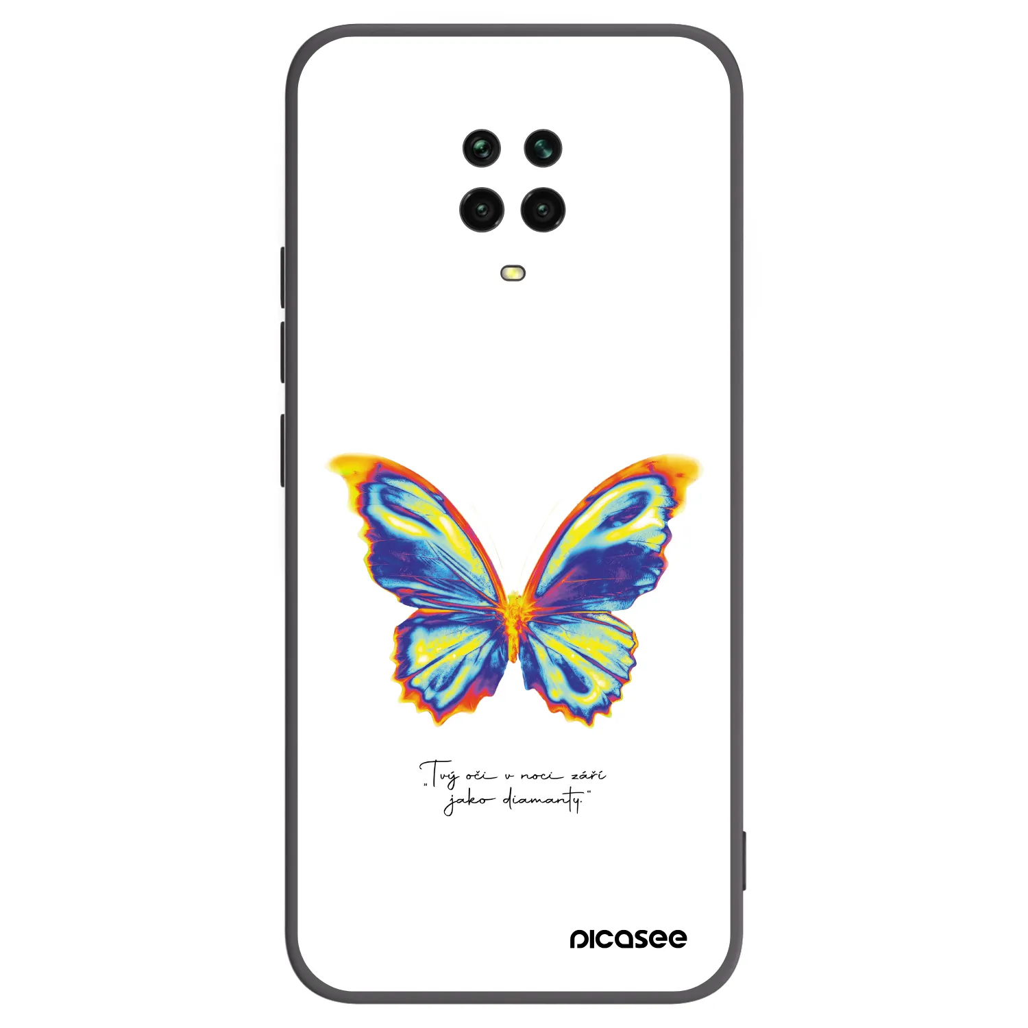 Picasee crna silikonska maskica za Xiaomi Redmi Note 9S - Diamanty White