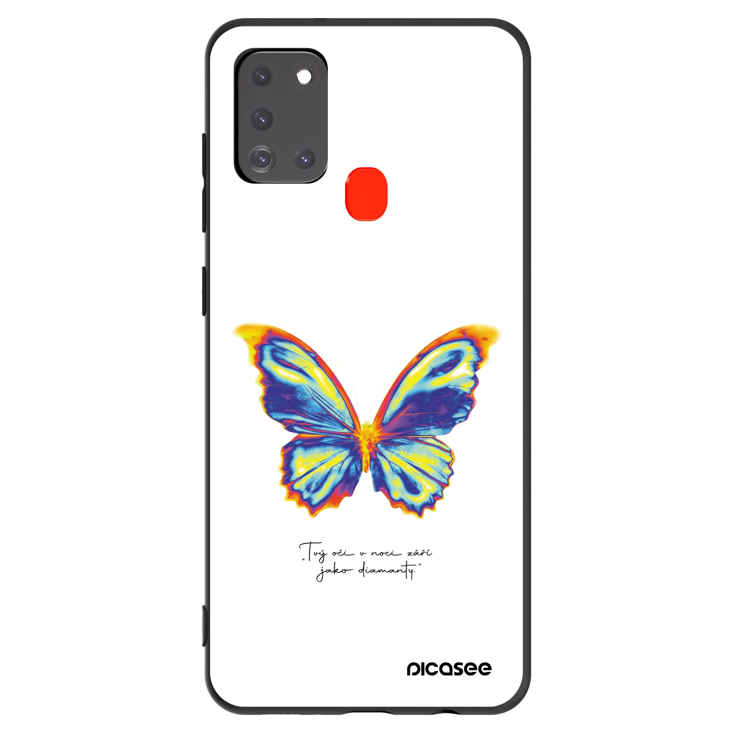 Picasee crna silikonska maskica za Samsung Galaxy A21s - Diamanty White