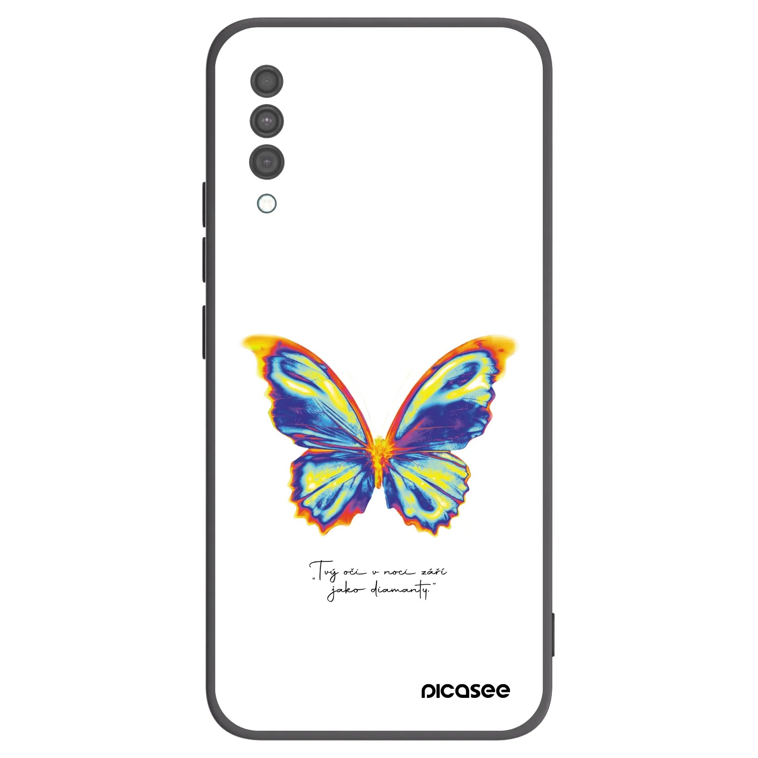 Picasee crna silikonska maskica za Samsung Galaxy A30s A307F - Diamanty White