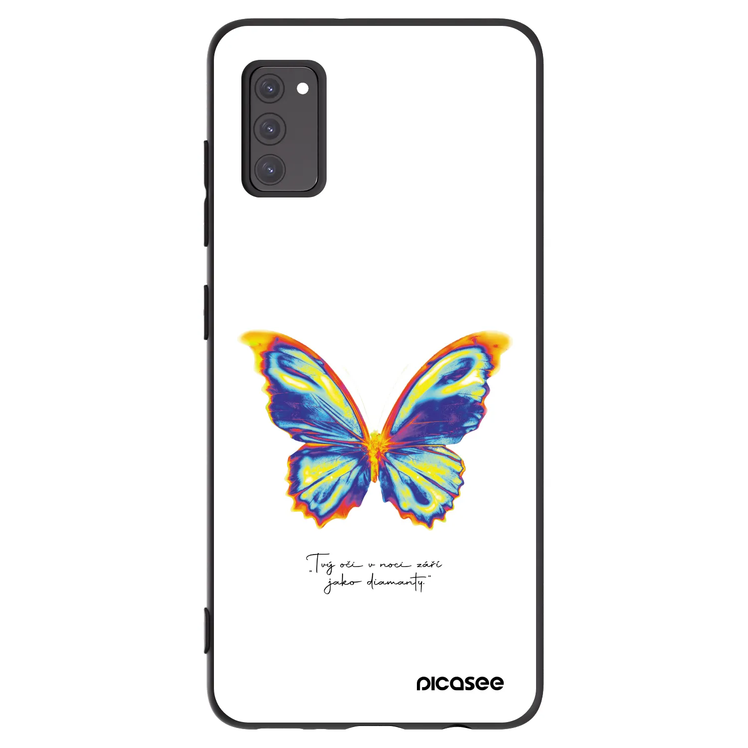 Picasee crna silikonska maskica za Samsung Galaxy A41 A415F - Diamanty White