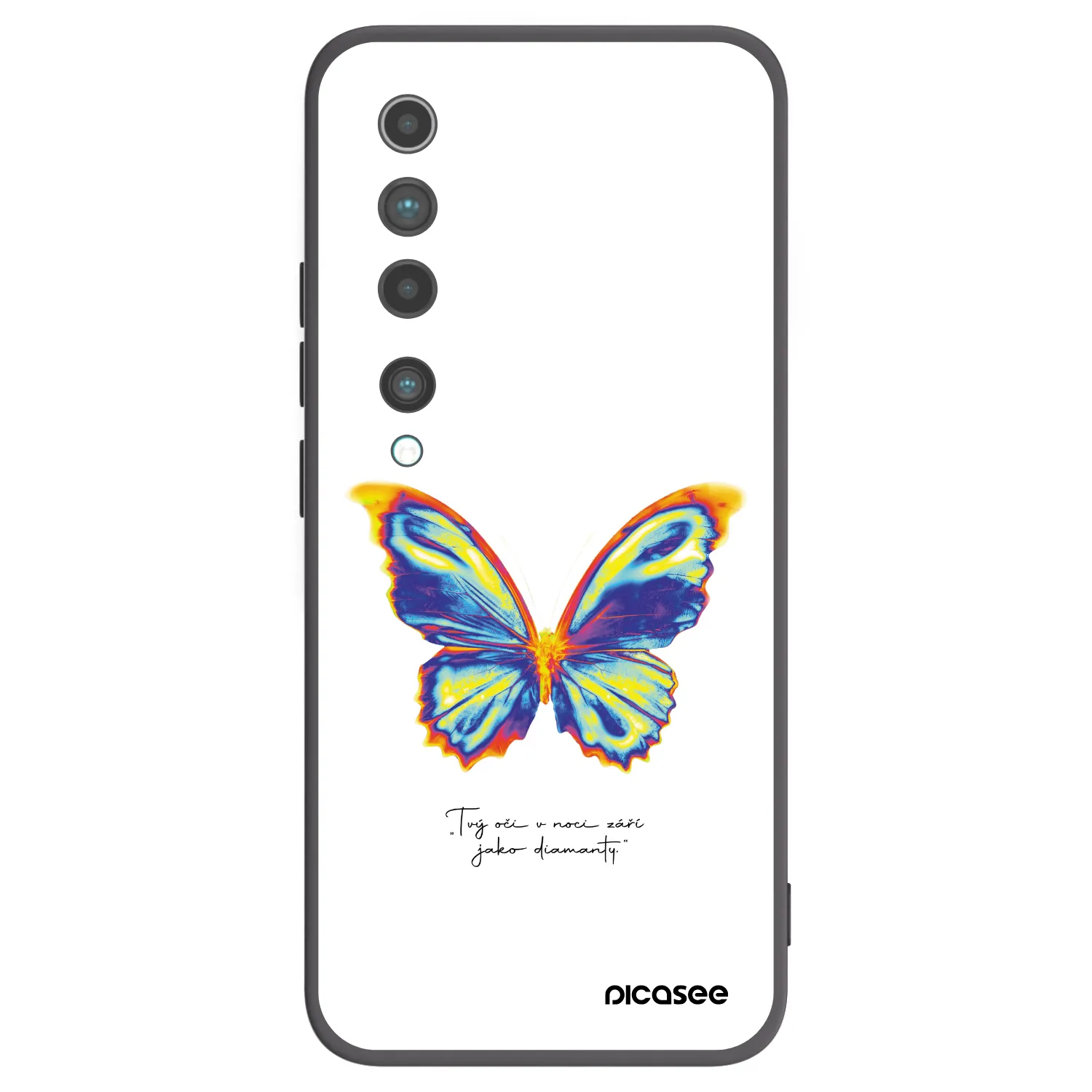 Picasee crna silikonska maskica za Xiaomi Mi 10 - Diamanty White