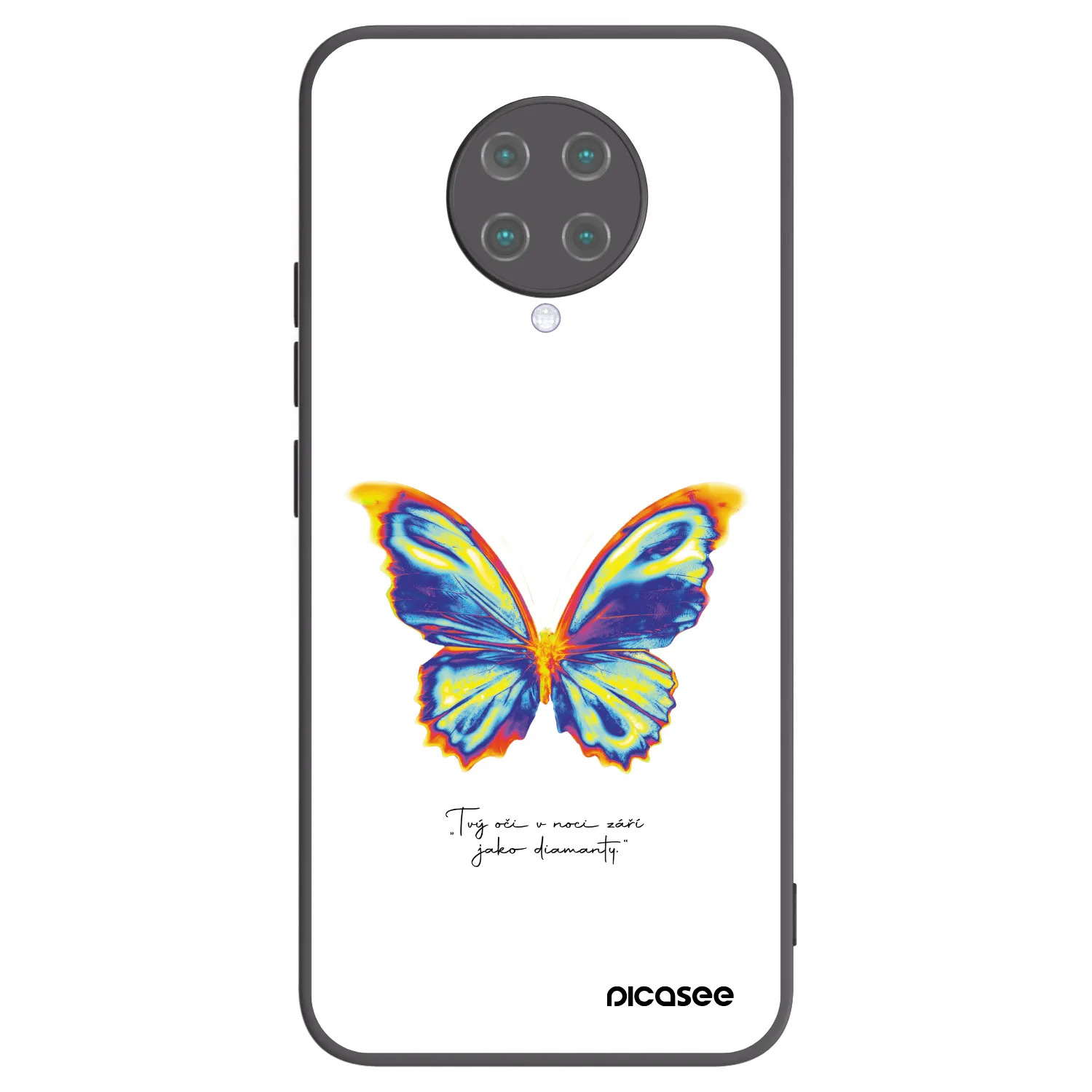 Picasee crna silikonska maskica za Xiaomi Poco F2 Pro - Diamanty White