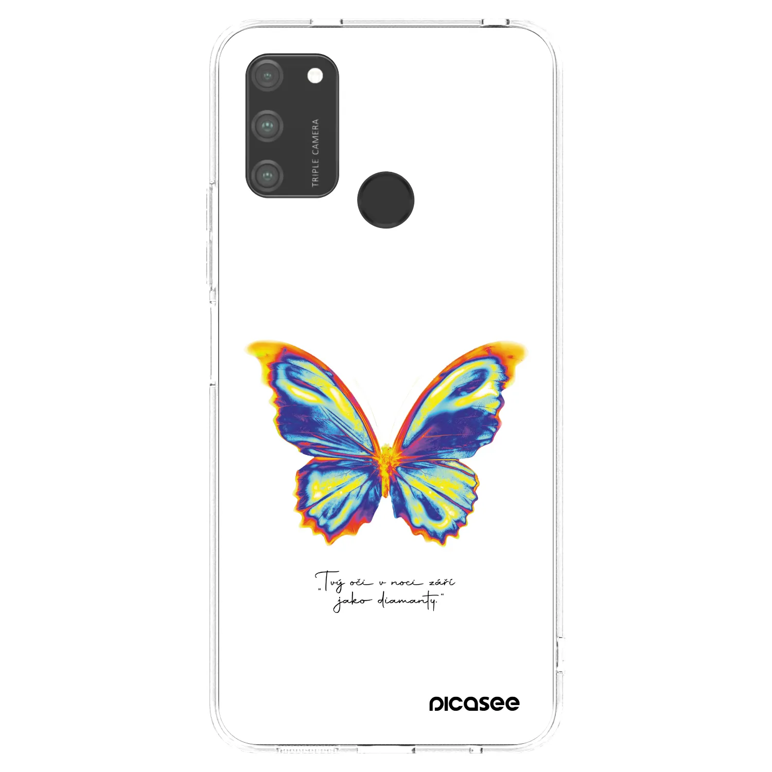 Picasee silikonska prozirna maskica za Honor 9A - Diamanty White