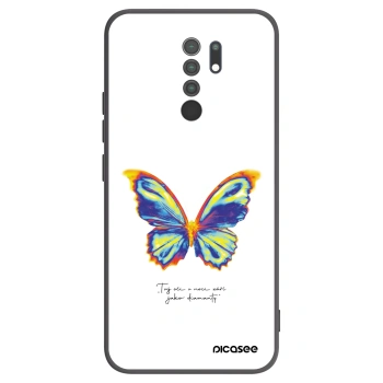 Picasee crna silikonska maskica za Xiaomi Redmi 9 - Diamanty White