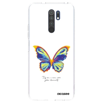 Picasee silikonska prozirna maskica za Xiaomi Redmi 9 - Diamanty White