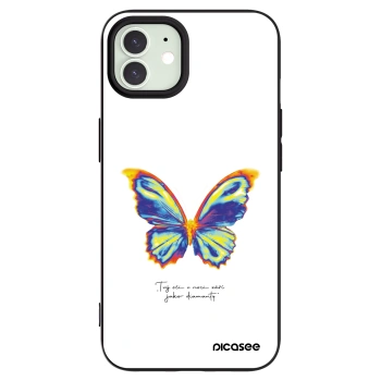 Picasee crna silikonska maskica za Apple iPhone 12 - Diamanty White