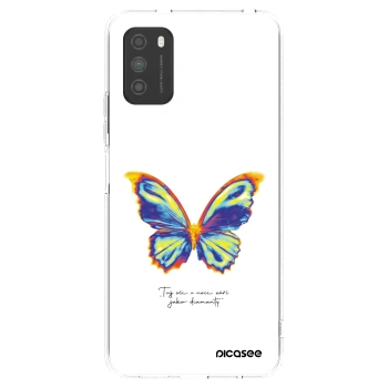 Picasee silikonska prozirna maskica za Xiaomi Poco M3 - Diamanty White