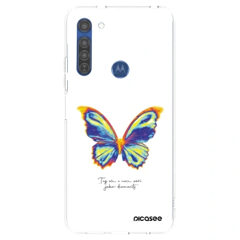 Maskica za Motorola Moto G8 - Diamanty White