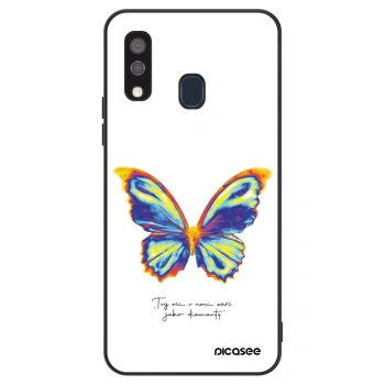 Maskica za Samsung Galaxy A40 A405F - Diamanty White