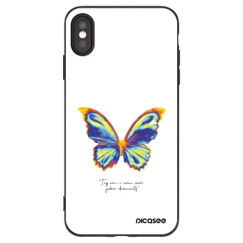 Picasee crna silikonska maskica za Apple iPhone XS Max - Diamanty White
