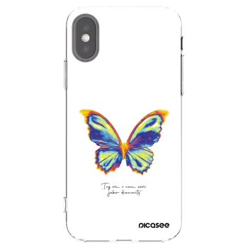 Picasee silikonska prozirna maskica za Apple iPhone X/XS - Diamanty White