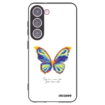 Picasee crna silikonska maskica za Samsung Galaxy S23 5G - Diamanty White