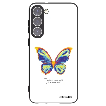 Picasee crna silikonska maskica za Samsung Galaxy S23+ 5G - Diamanty White