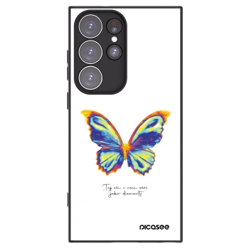 Picasee crna silikonska maskica za Samsung Galaxy S23 Ultra 5G - Diamanty White