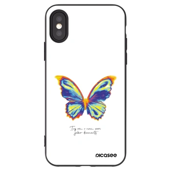 Picasee crna silikonska maskica za Apple iPhone X/XS - Diamanty White