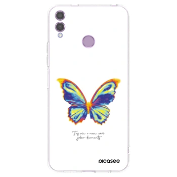 Picasee silikonska prozirna maskica za Honor 8X - Diamanty White