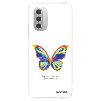 Picasee silikonska prozirna maskica za Motorola Moto G51 - Diamanty White