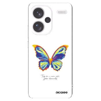 Picasee silikonska prozirna maskica za Xiaomi Redmi Note 13 Pro+ 5G - Diamanty White