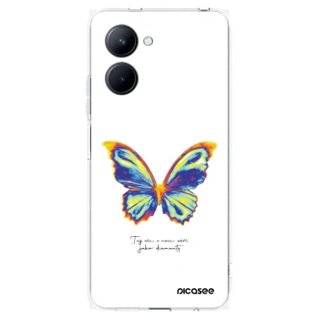 Picasee silikonska prozirna maskica za Realme C33 (2023) - Diamanty White
