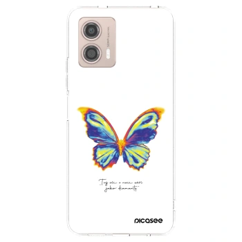 Picasee silikonska prozirna maskica za Motorola Moto G53 5G - Diamanty White