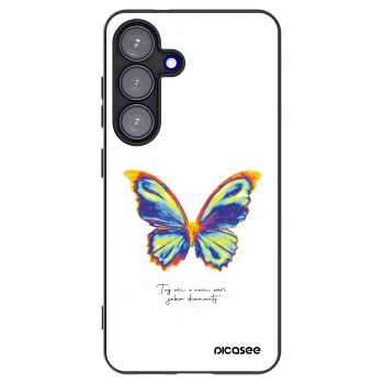 Picasee crna silikonska maskica za Samsung Galaxy S25 5G - Diamanty White