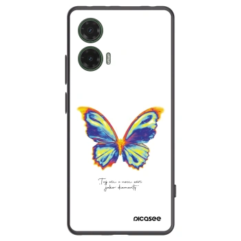 Picasee crna silikonska maskica za Motorola Moto G35 5G - Diamanty White