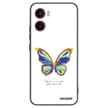 Picasee crna silikonska maskica za Motorola Moto G05 - Diamanty White
